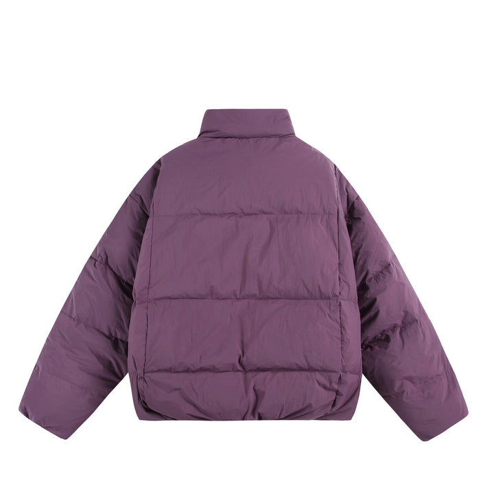 Damen Oversize Steppjacke mit hohem Plüschkragen und Windschutzleiste Echoarchiv