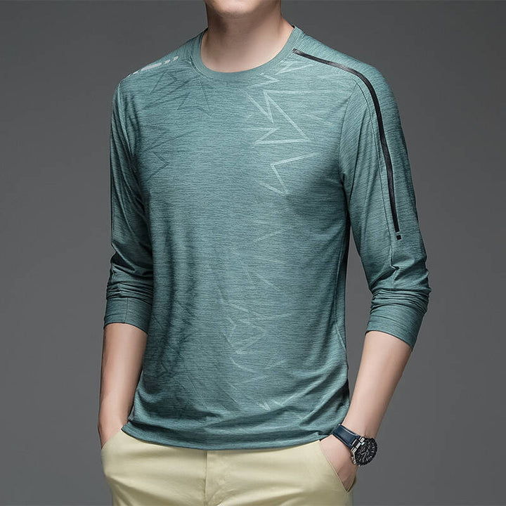 Herren Sportliches Langarm-Shirt mit innovativem Muster Echoarchiv