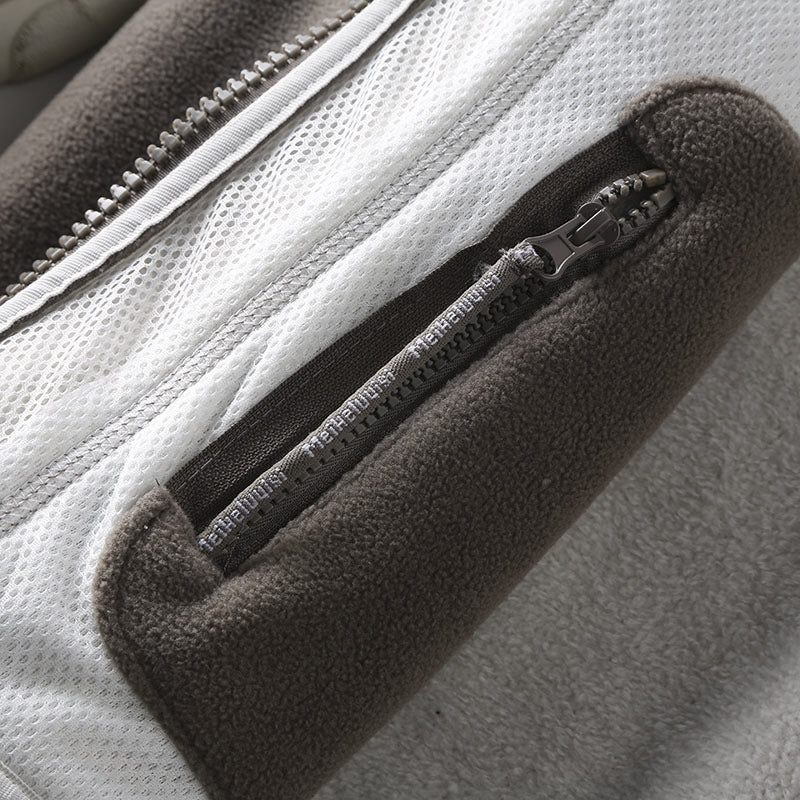 Herren Fleece-Outdoorjacke mit Teddyfleece-Innenlage, Stehkragen und Reißverschluss Echoarchiv