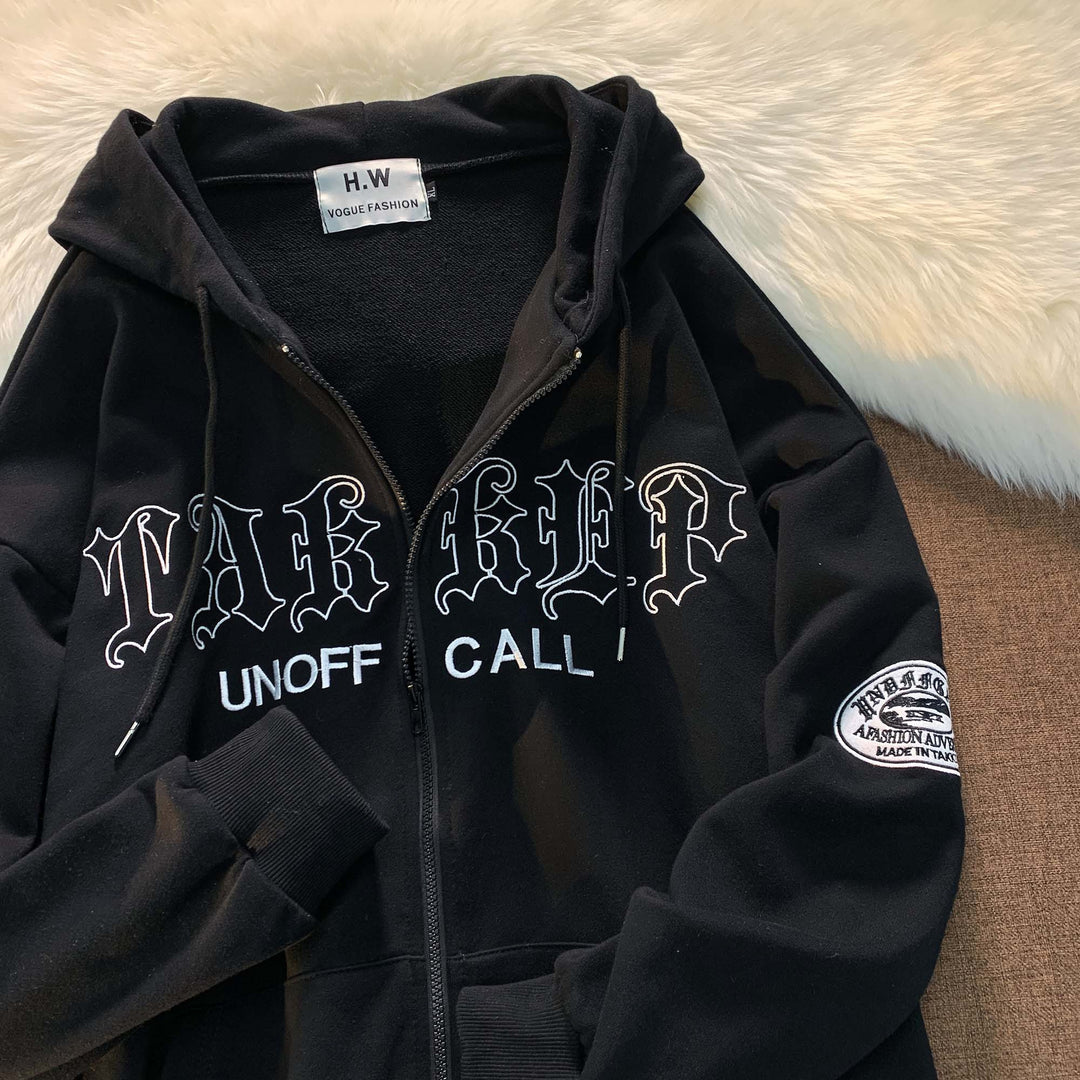 Unisex Oversize-Kapuzenpullover mit doppelseitigem Drachendesign, Kängurutasche und gerippten Bündchen – Auréline