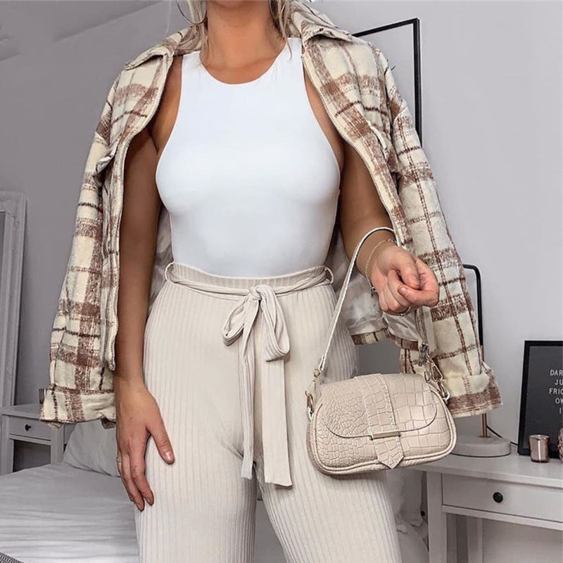 Damen Elegantes ärmelloses Stretch-Top Echo Archiv