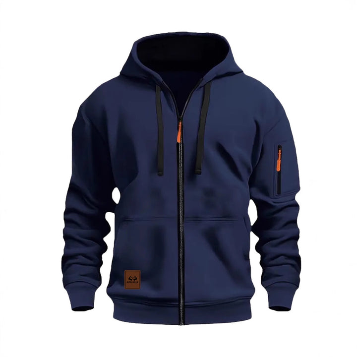 Herren Sportliche Fleecejacke mit Kapuze Echo Archiv