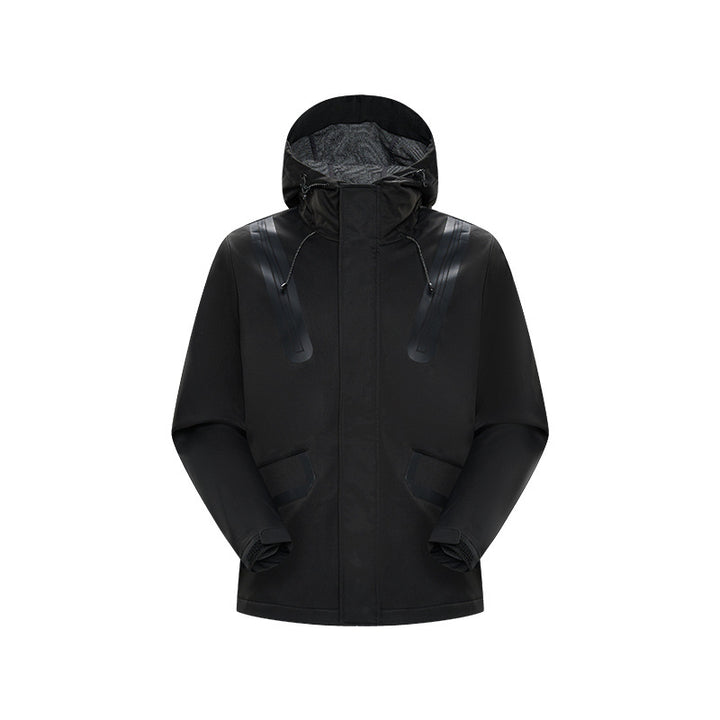 Herren Technische Softshell-Parka mit Kapuze, getapten Nähten und gummierten Einsätzen Echo Archiv