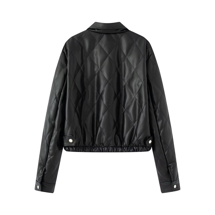 Damen Kurzjacke gesteppt mit Hemdkragen und Druckknopfverschluss Echo Archiv