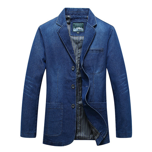 Herren Moderner Denim Blazer Echo Archiv