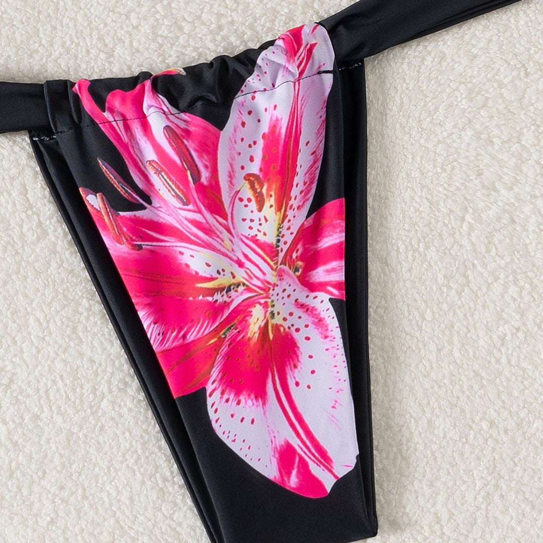 Damen Triangel-Bikini mit floralem Design und verstellbaren Trägern Echo Archiv
