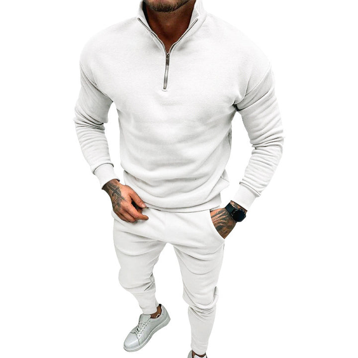 Herren Sportlicher Sweater mit Halbzip und elastischen Jogginghosen Echoarchiv