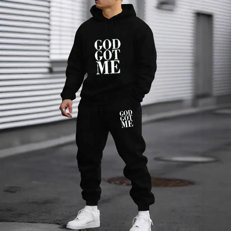 Herren Fragen Hoodie und Jogginghose Set Echoarchiv