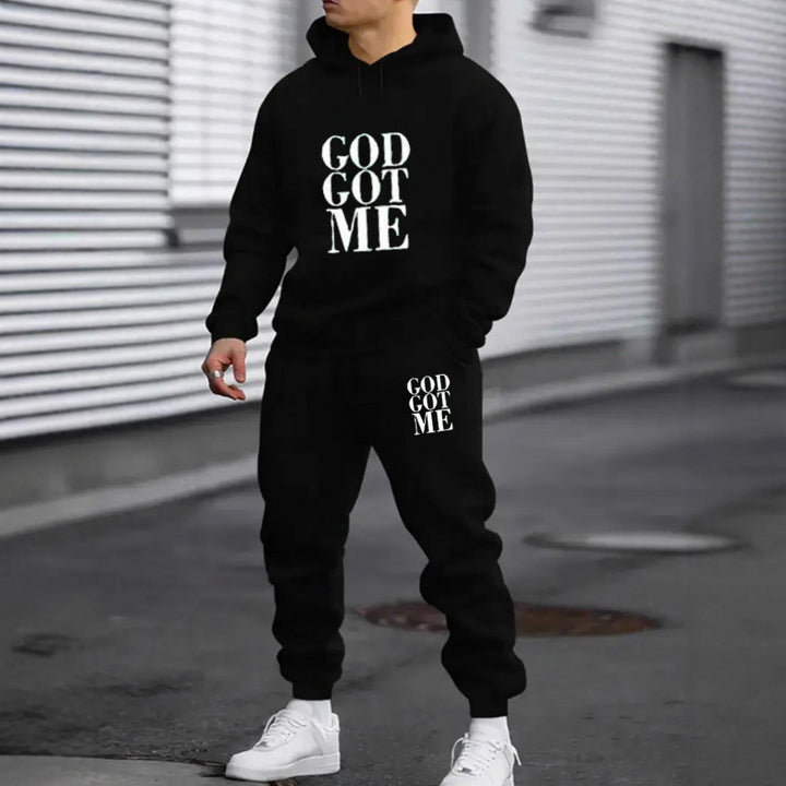 Herren Fragen Hoodie und Jogginghose Set Echoarchiv