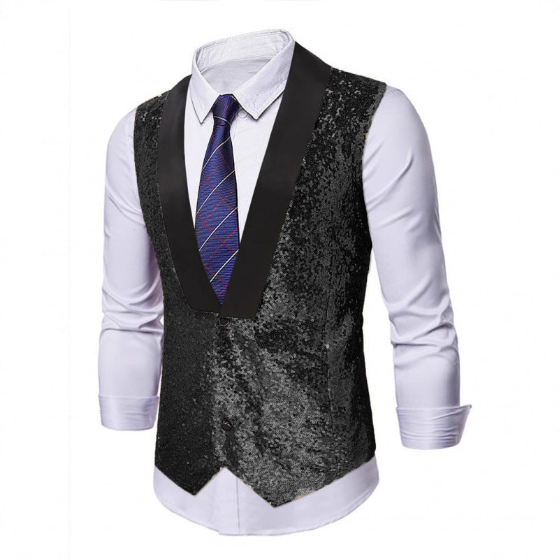 Herren Abend-Weste mit Glitzer Echoarchiv