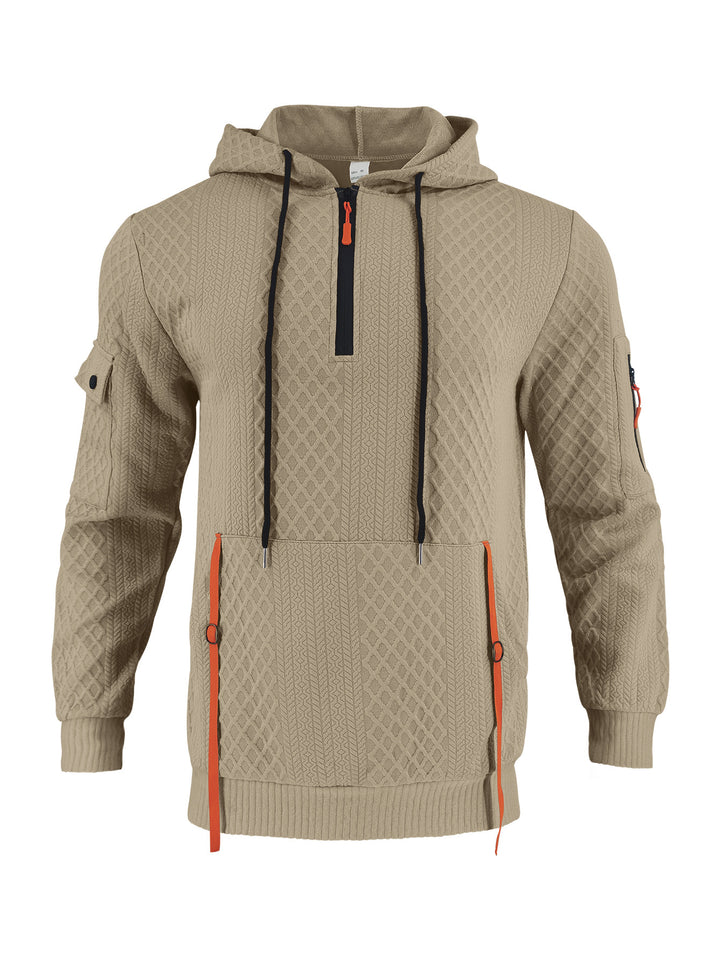 Herren funktionaler Kapuzenpullover mit Reißverschluss und praktischen Taschen Echoarchiv