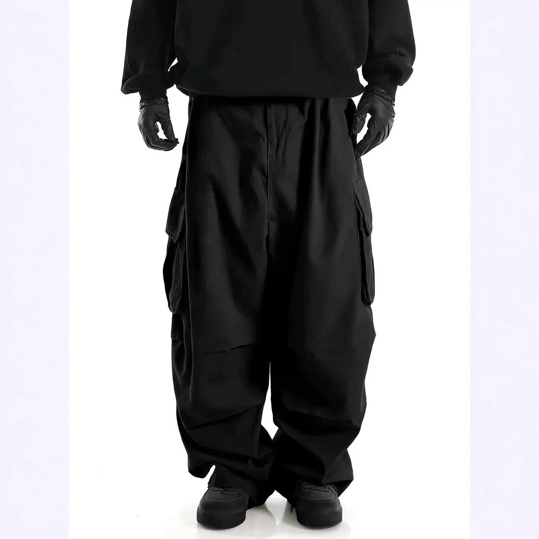 Herren Weite Baggy-Cargohose mit tiefem Schritt, großen Klappentaschen & relaxed Fit Echo Archiv