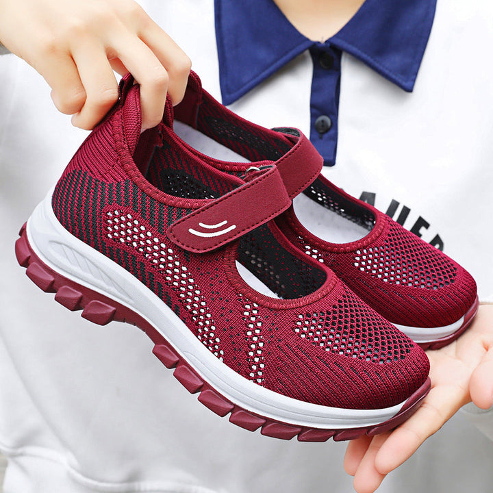 Damen Sportliche Slip-On Sneakers mit verstellbarem Riemen Echo Archiv