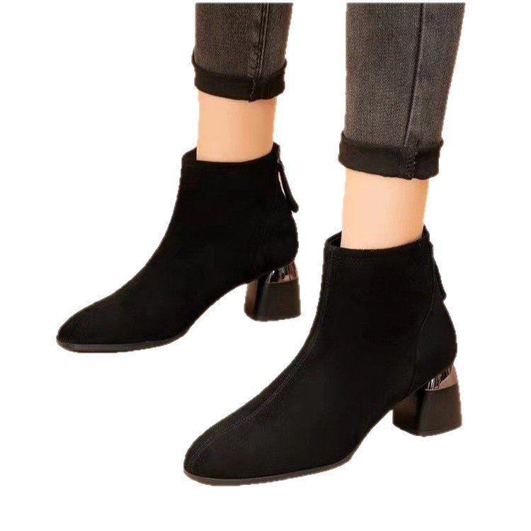 Damen Elegante Veloursleder Stiefeletten Echo Archiv