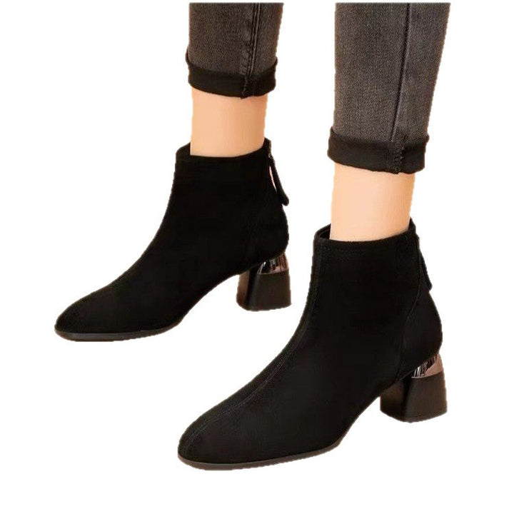 Damen Elegante Veloursleder Stiefeletten Echo Archiv