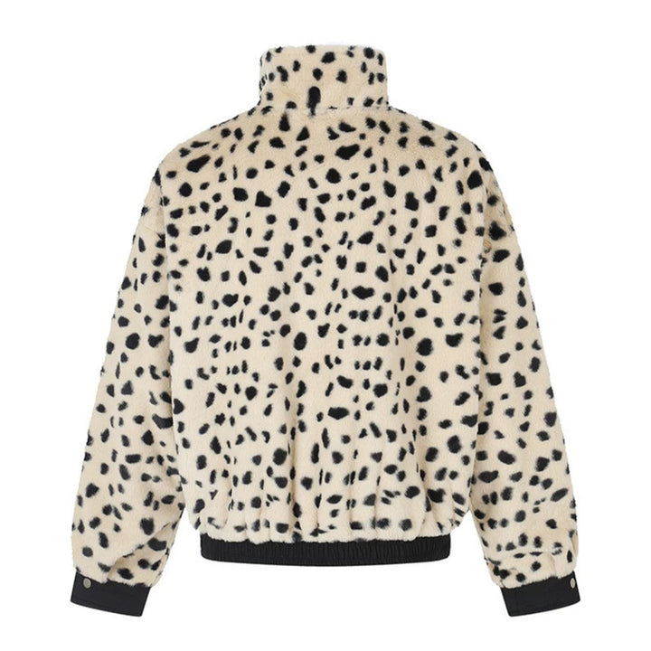 Damen Wattierte Blousonjacke mit Stehkragen und Leo‑Futter Echoarchiv