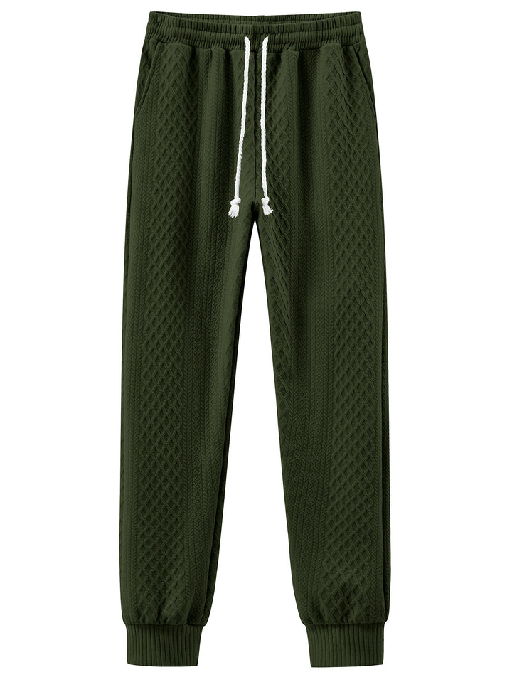 Herren Komfortable Strick-Jogginghose mit modernem Design und elastischem Bund Echoarchiv