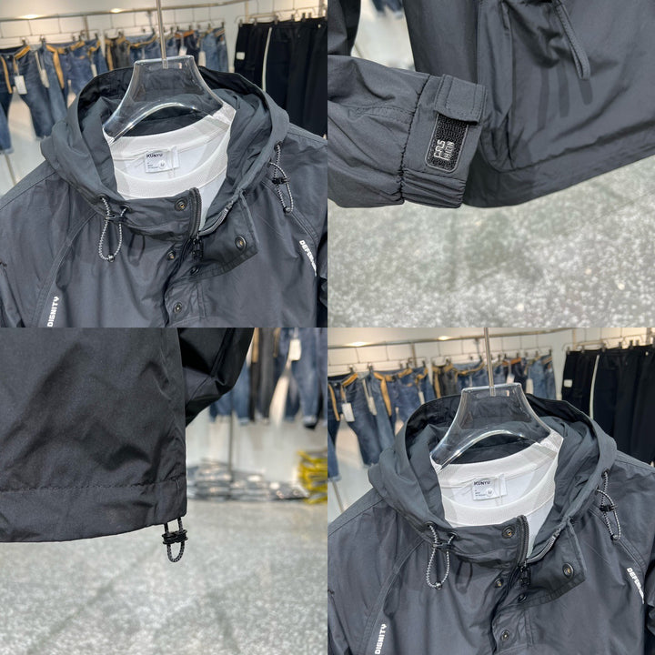 Herren funktionale Outdoor-Jacke mit hohem Kragen und praktischen Taschen Echoarchiv