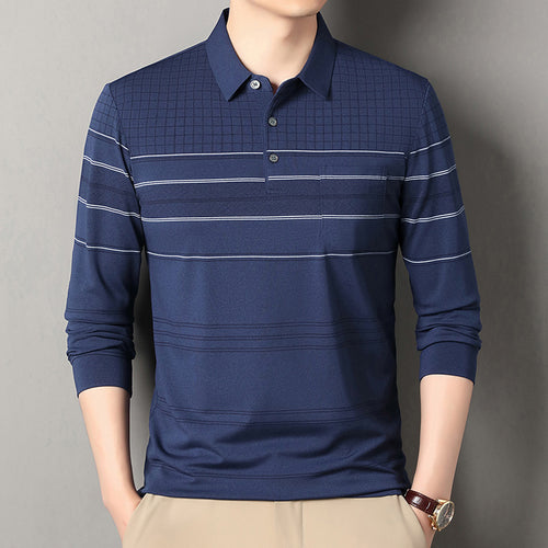 Herren komfortables Poloshirt mit strukturiertem Design und eleganten Details Echoarchiv