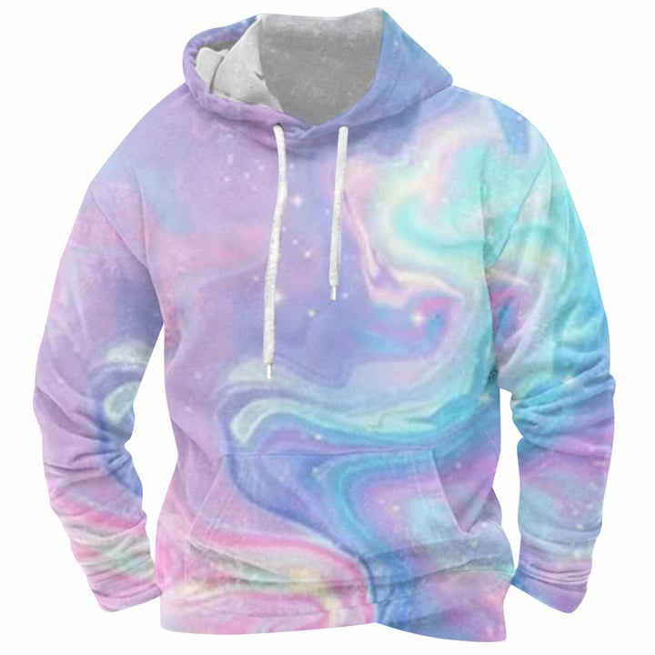 Herren Kapuzenpullover mit dynamischem Marmormuster Echoarchiv