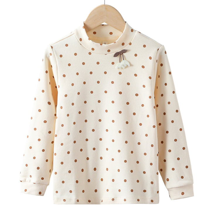 Mädchen Langarmshirt mit niedlichen Punkten und charmantem Applikationsdetail Echo Archiv