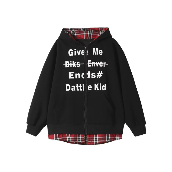 Unisex Modischer Kapuzenpullover mit kariertem Innenfutter Echoarchiv