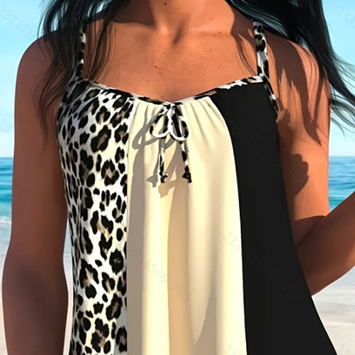 Damen weites Strandtop mit modischem Tiermuster Echo Archiv