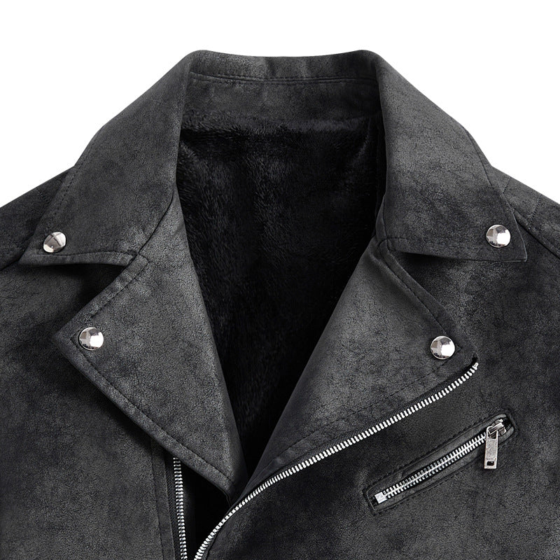 Herren Kunstleder Bikerjacke mit praktischen Reißverschlusstaschen und stylischem Design Echoarchiv