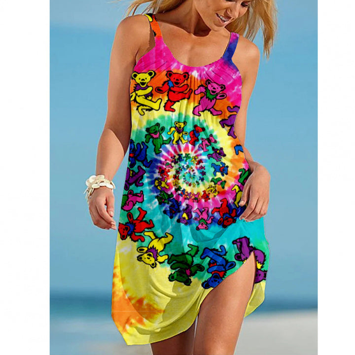 Damen-Maxikleid mit Spiralmuster  –  Echo Archiv