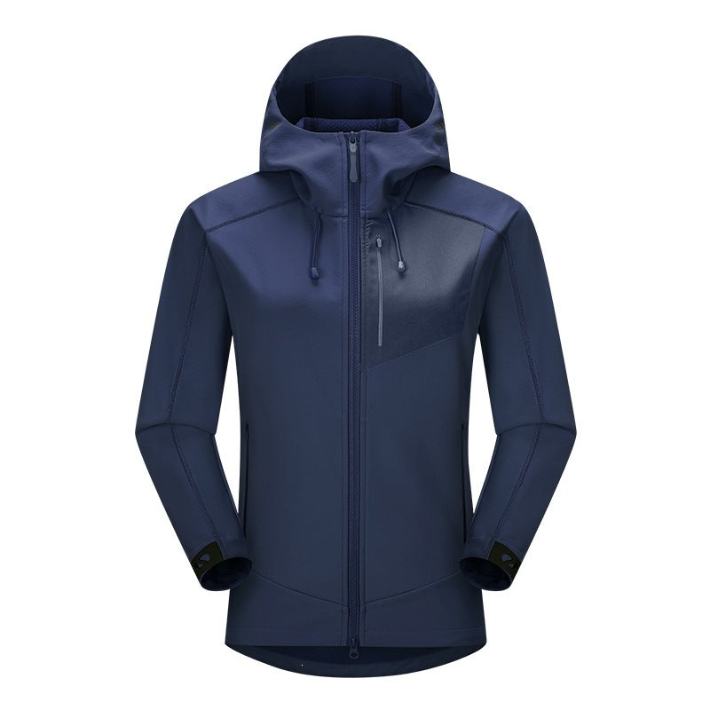 Herren Softshell-Trekkingjacke mit Kapuze atmungsaktiv winddicht dehnbar Echoarchiv