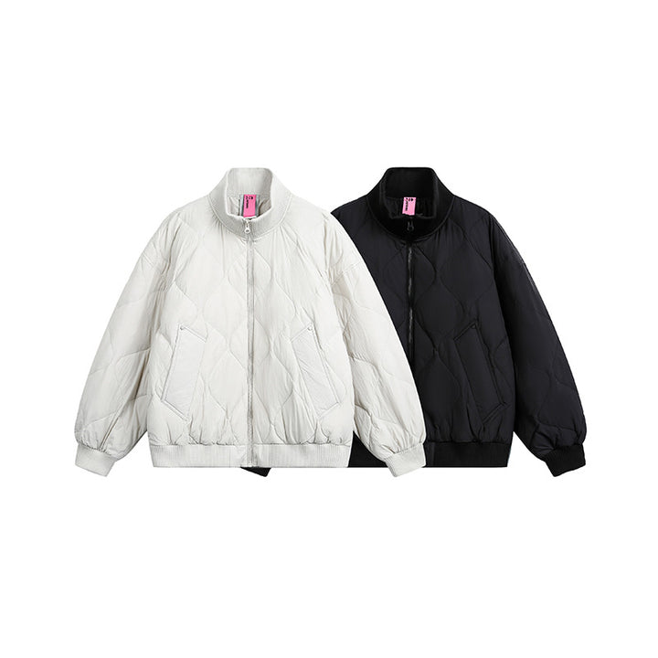 Damen Gesteppte Kurzblousonjacke mit Stehkragen und elastischem Saum Echoarchiv