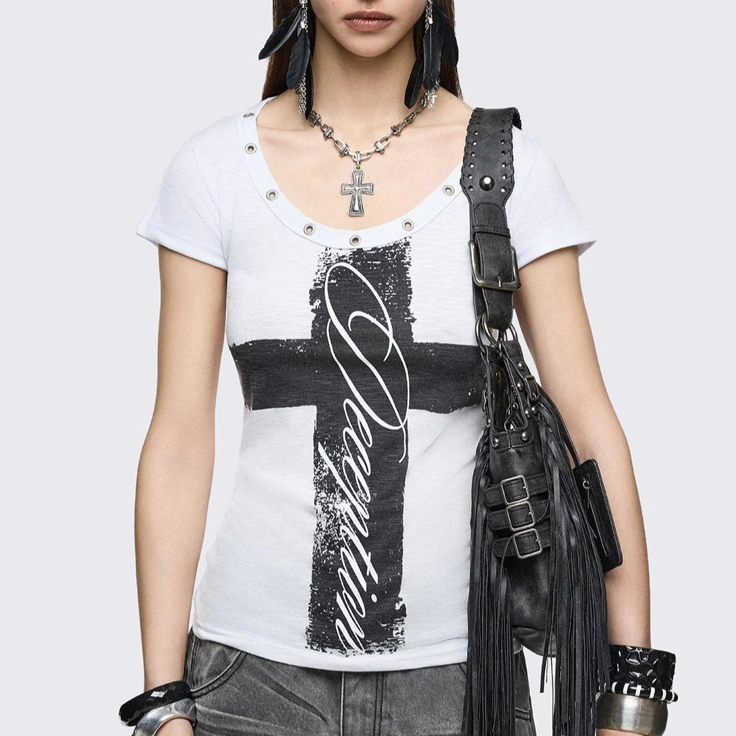 Damen Stylisches Shirt mit kreativem Grafikdesign Echo Archiv