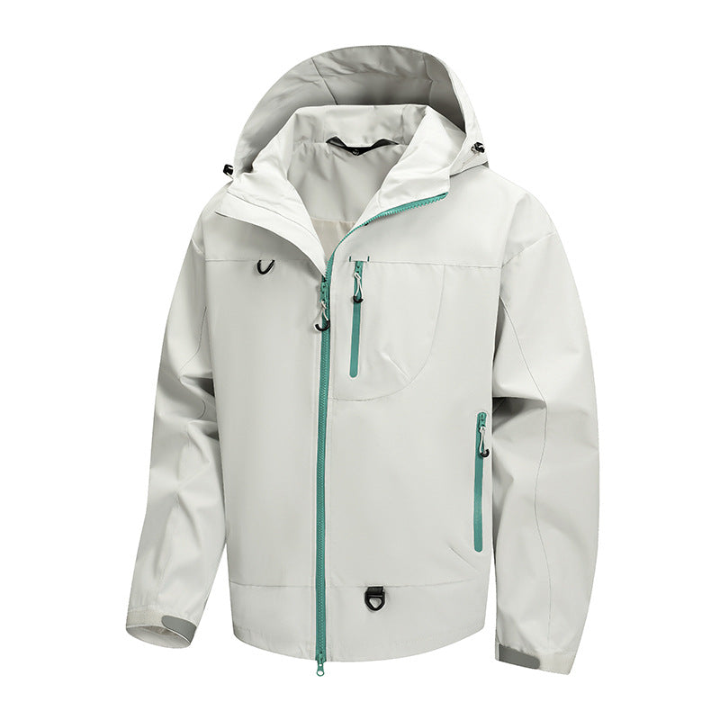 Herren technische Outdoor-Jacke mit wasserdichtem Gewebe und verstellbarem Kapuzensystem Echoarchiv