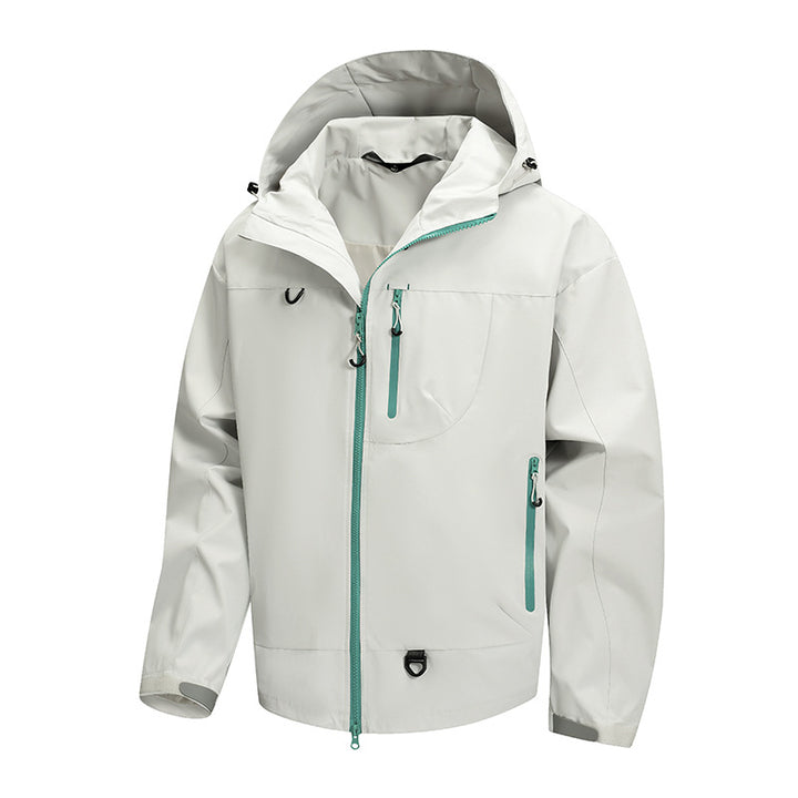 Herren technische Outdoor-Jacke mit wasserdichtem Gewebe und verstellbarem Kapuzensystem Echoarchiv