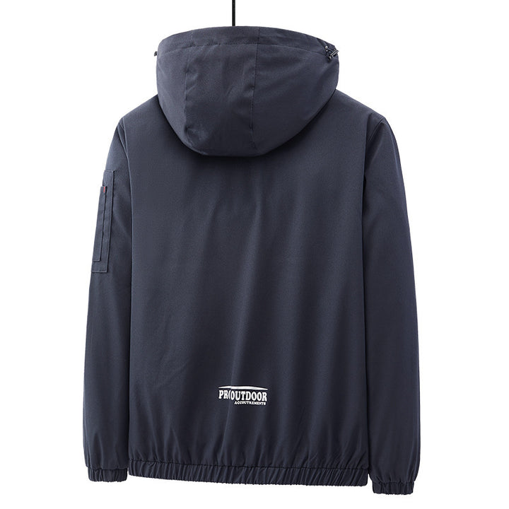 Herren Leichte Softshell-Kapuzenjacke mit wasserabweisender Membran und Ärmeltasche – Taviero