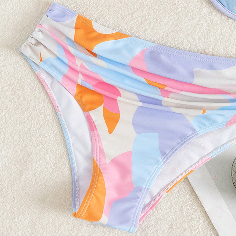 Damen Sportlicher Bunt gemusterter Bikini Echo Archiv