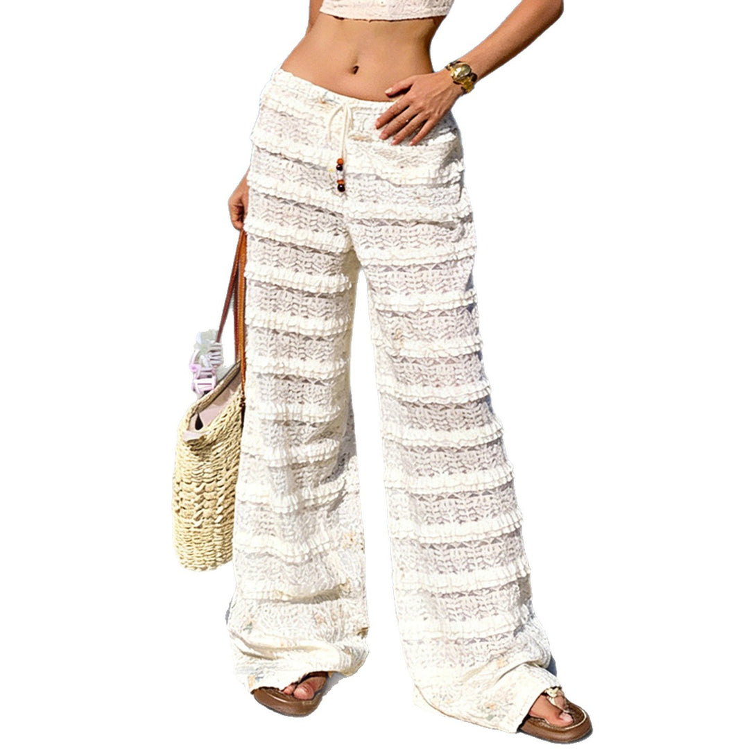 Damen lässige Strickhose mit elegantem Rüschendesign Echo Archiv