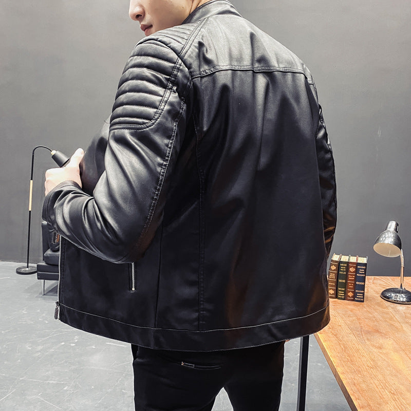 Herren Lederjacke mit sportlichem Design und modischen Details Echoarchiv