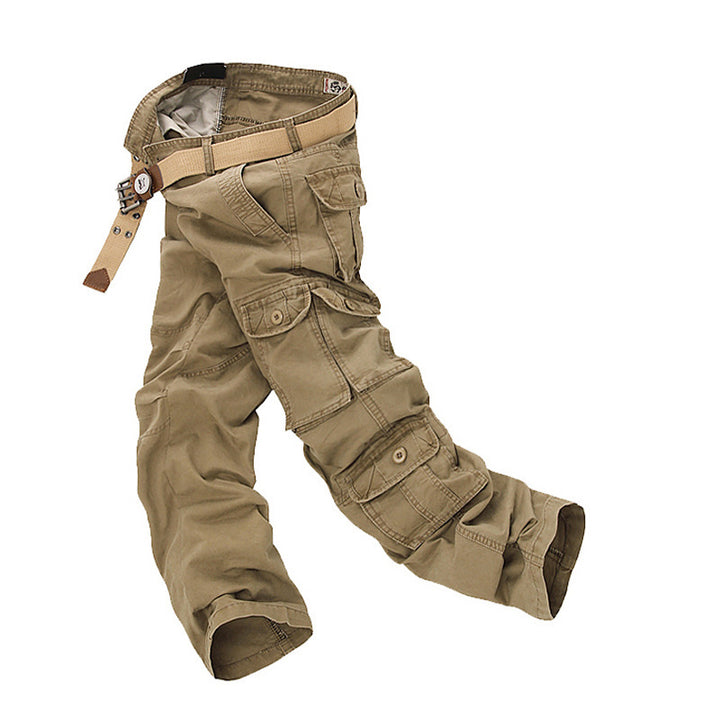 Herren Multifunktionale Cargo-Hose mit verstellbarem Bund und zahlreichen Taschen Echoarchiv