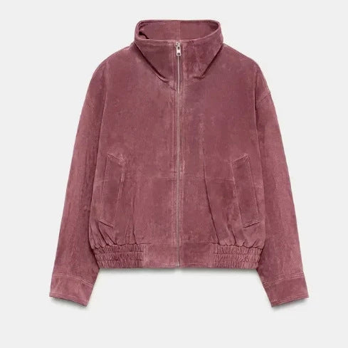 Damen Kurz geschnittener Boxy‑Blouson mit hohem Stehkragen und überschnittenen Ärmeln Echo Archiv