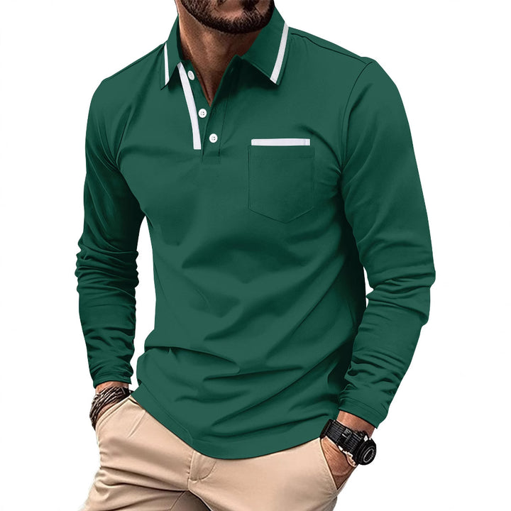 Herren Langarm Poloshirt mit modernem Design Echoarchiv