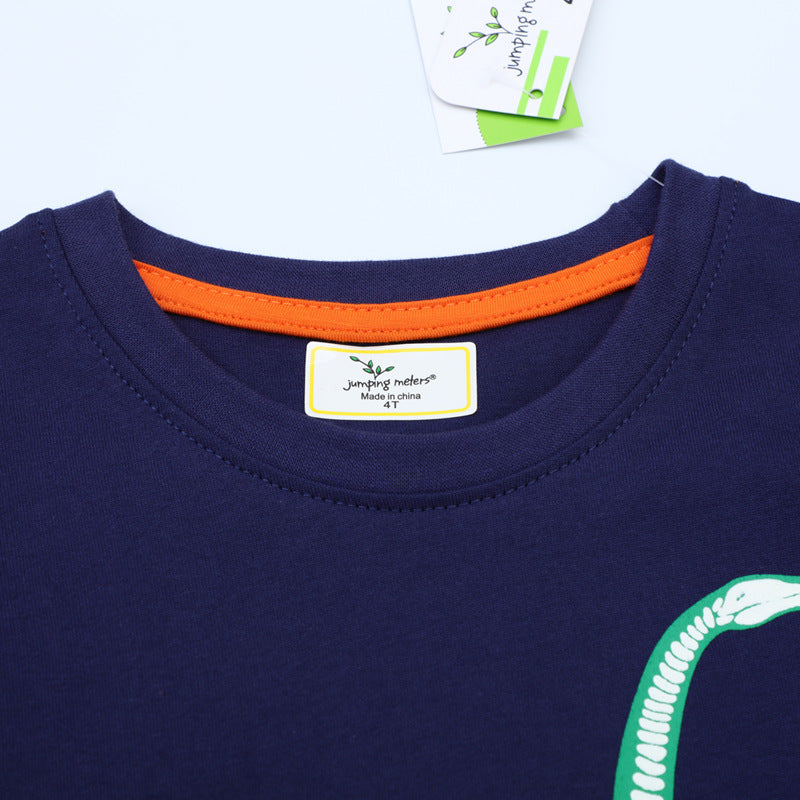 Jungen T-Shirt mit Dinosaurier-Skelett-Motiv Echo Archiv