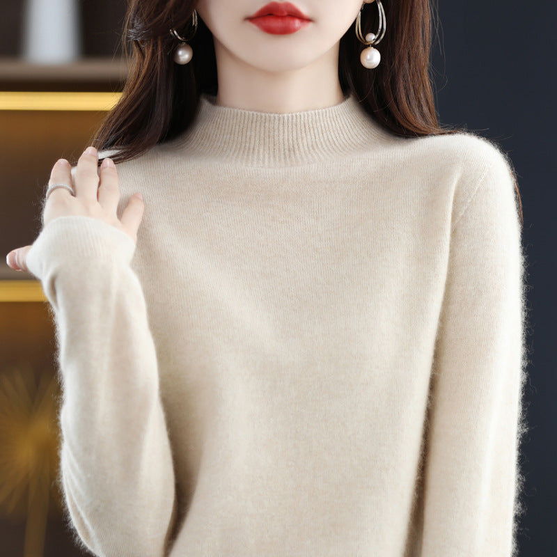 Damen Ultraleichter Mockneck-Feinstrickpullover in Kaschmir‑Optik Echoarchiv