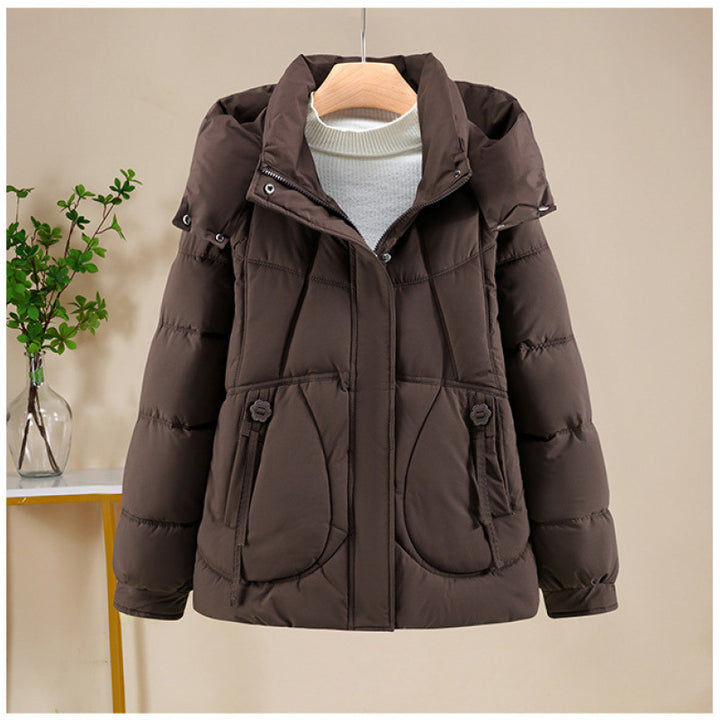 Damen Kurzjacke im Puffer‑Look mit Kapuze, taillierender Schnitt und Reißverschluss Echo Archiv