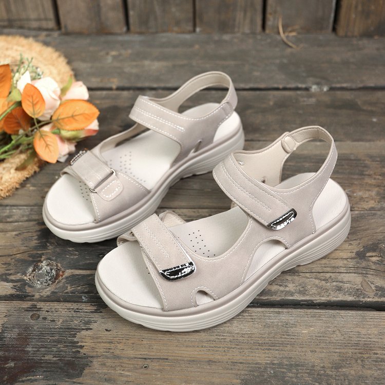 Damen Sportlich-elegante Komfort-Sandalen mit gepolstertem Fußbett und verstellbaren Klettverschlüssen – Sorelia