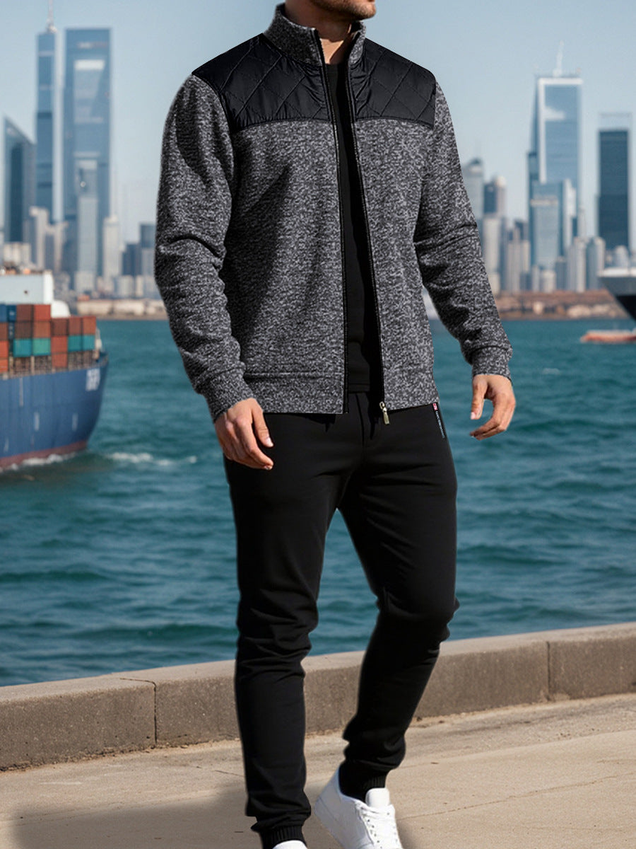 Herren Sportliche Jacke mit Querrippen-Muster und leicht gepolstertem Schulterbereich Echoarchiv