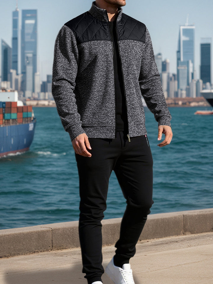 Herren Sportliche Jacke mit Querrippen-Muster und leicht gepolstertem Schulterbereich Echoarchiv