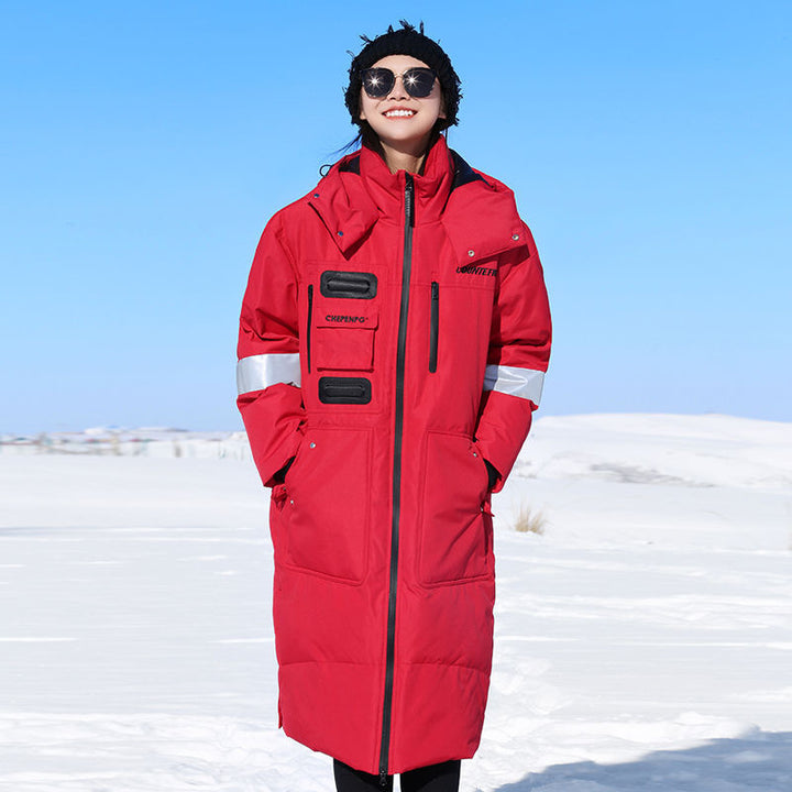 Herren Wärmender wasserdichter Winterparka mit Kapuze und reflektierenden Details Echoarchiv