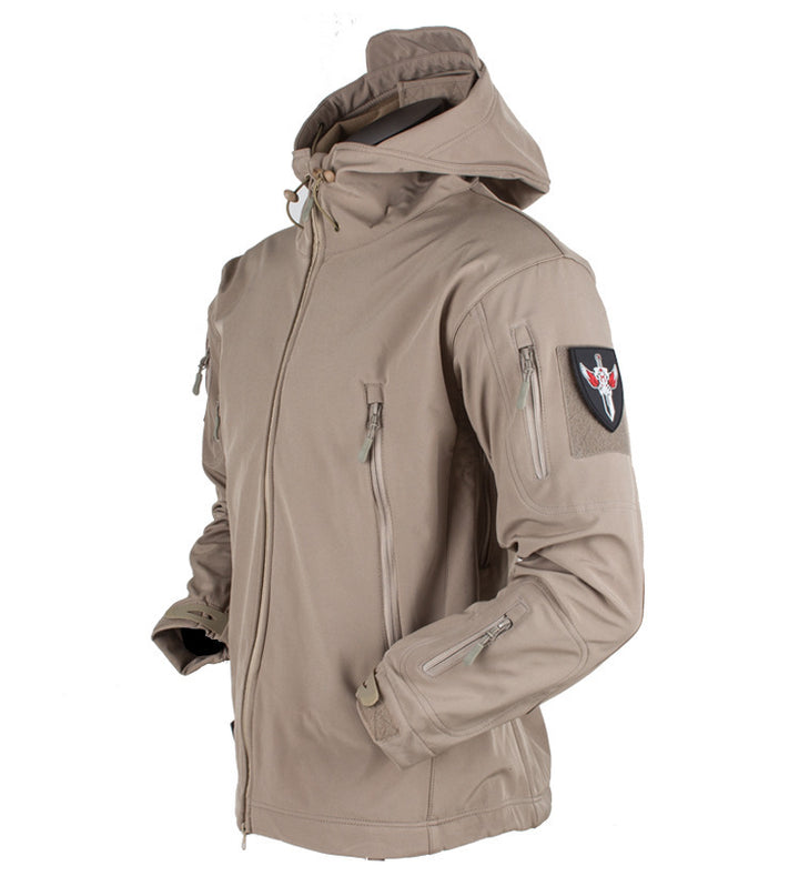 Herren taktische Softshelljacke mit Kapuze, Tarnmuster und ergonomischem Stretchschnitt Echo Archiv