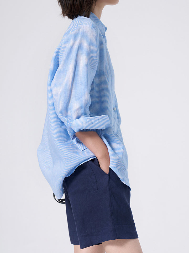 Damen Elegante gestreifte Bluse Echoarchiv